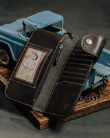 Snap Skull Grommet Long Bifold Wallet Bifold Wallet House of Jack Co.