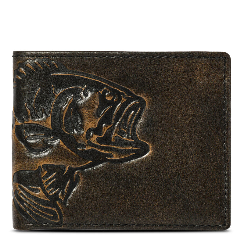Bass Fish Wallet - Leather Double ID Bifold | House of Jack
