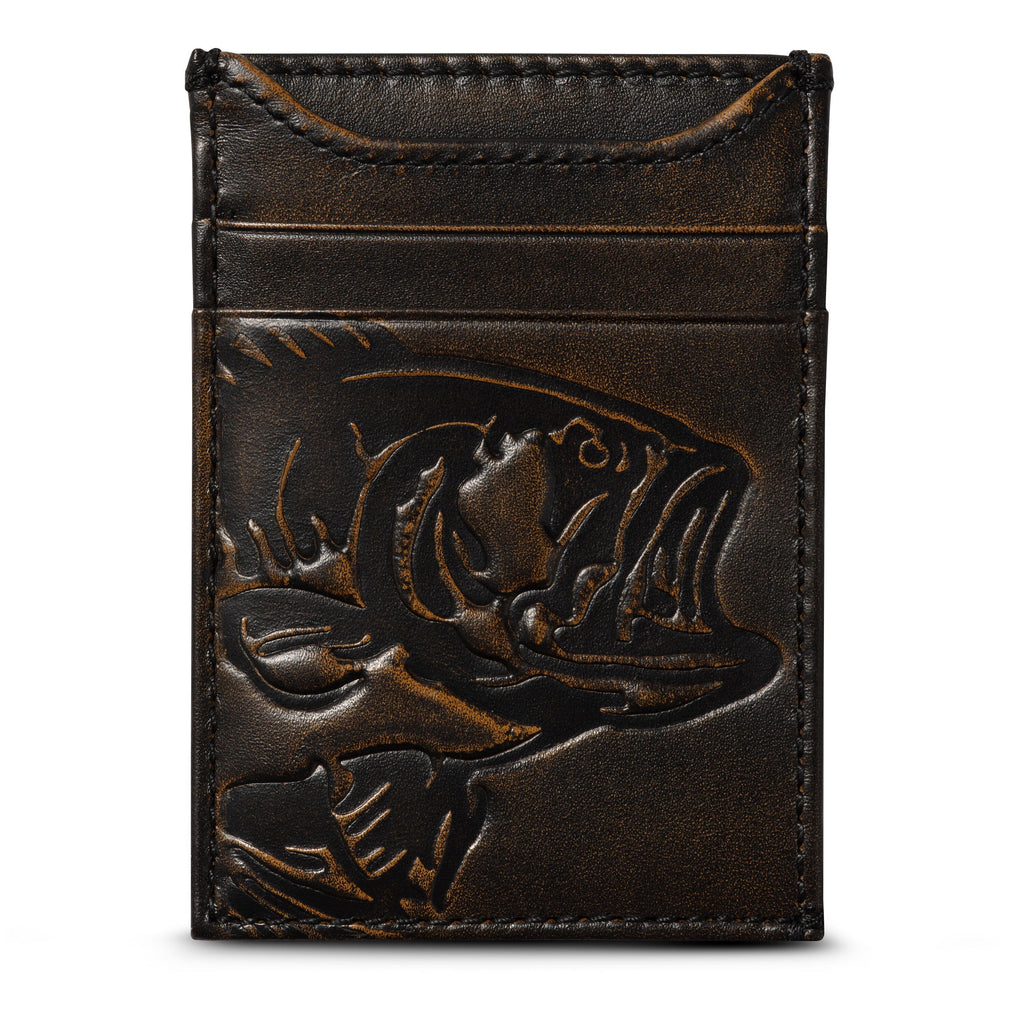 Bass Fish Wallet - Magnetic Front Pocket