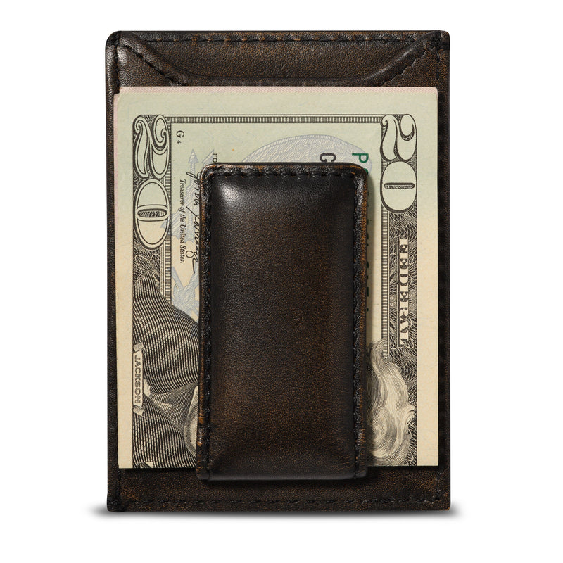 Skull Magnetic Front Pocket Money Clip Wallet House of Jack Co. 