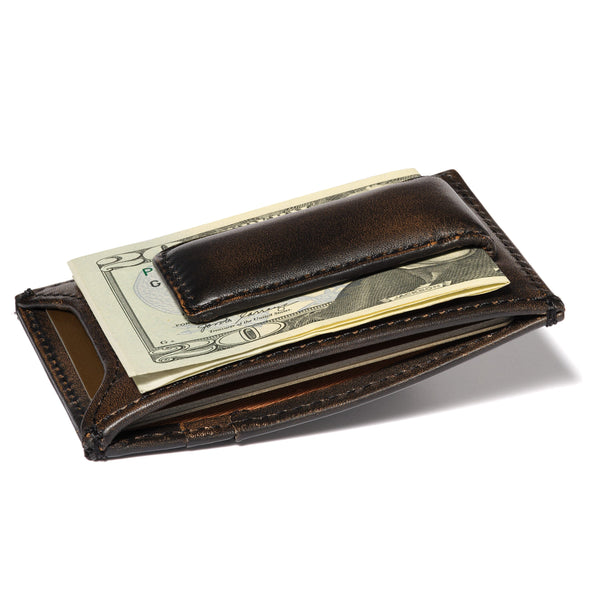Leather Bi-Fold Wallet With Moneyclip — Clifton Suits
