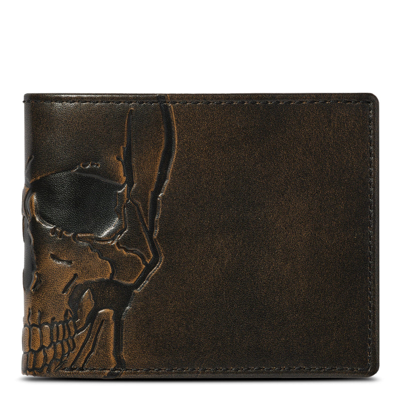 Skull Double ID Wallet - Leather Wallet | House of Jack – House of