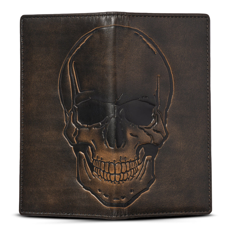 Skull Long Bifold Wallet - Leather Wallet | House of Jack Co