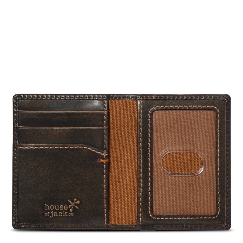 Skull Slim Card Wallet for Men – Leather Bifold | House of Jack Co.