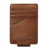 Baseball Magnetic Front Pocket Money Clip Wallet House of Jack Co. 