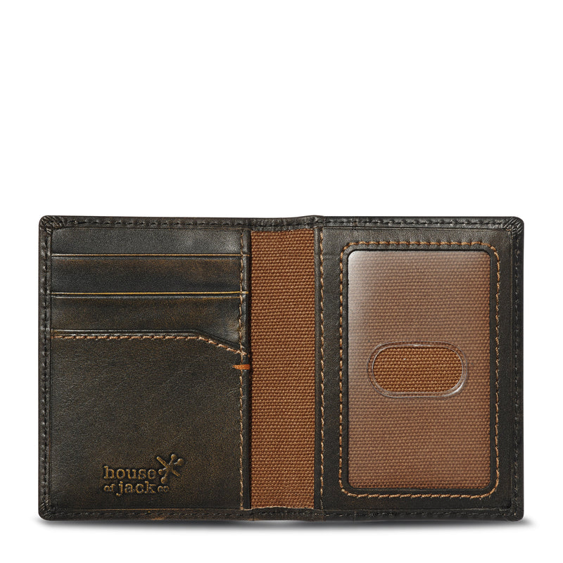 Money Clip Slim Wallet in Top Grain Leather