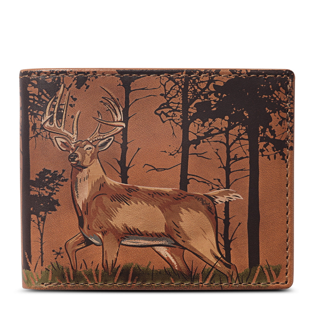 Bifold Wallet Deer In The Woods Leather Wallet House of Jack Co.