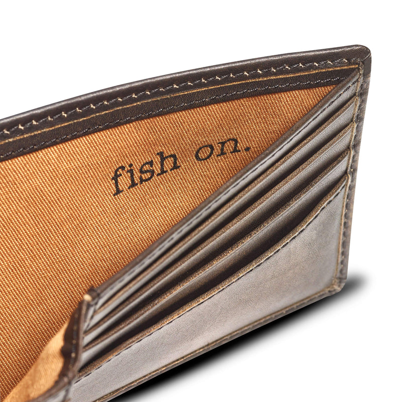 Real Fish Wallet Bass Fish Wallet - Leather Double ID Bifold | House of Jack – House of ...