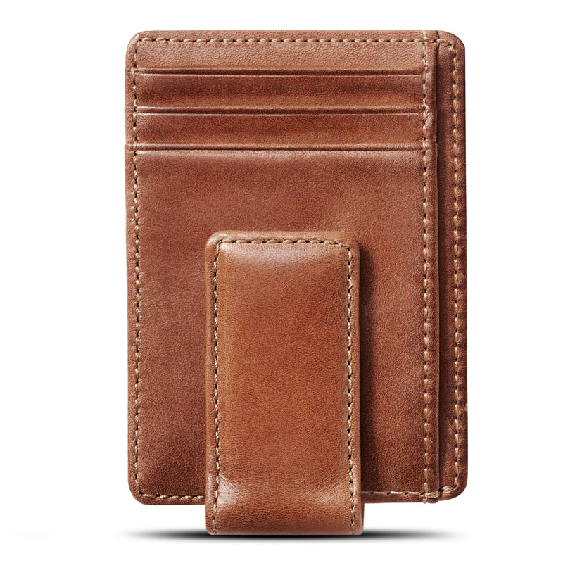 HOJ Co. Men's Carryall Leather Money Clip Wallet