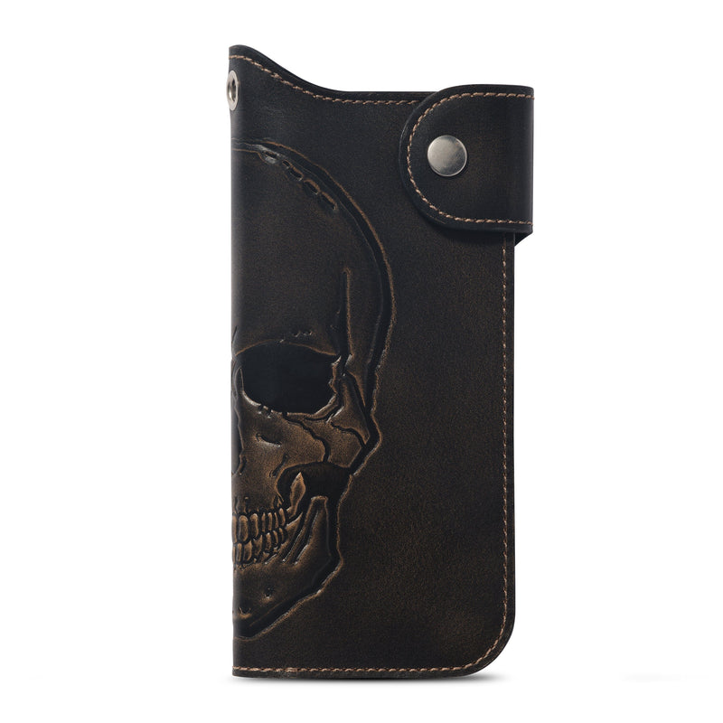 Snap Skull Grommet Long Bifold Wallet Bifold Wallet House of Jack Co. 